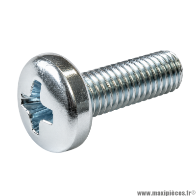 Vis à tête cylindrique bombée cruciforme M 4x10 mm  4.8 (Vendue à l'unité)