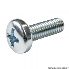 Vis à tête cylindrique bombée cruciforme M 4x10 mm  4.8 (Vendue à l'unité)