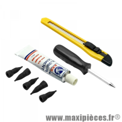 Kit de réparation pour pneu tubeless scooter, moto, quad et autres