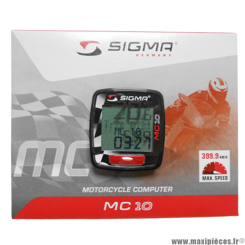 Compteur de vitesse numérique Sigma MC 10 jusqu'à 399 km/h Compteur de moto, Armatures, Leviers, Armatures & Guidon, Compteur de vitesse et  accessoires pour moto, Moto