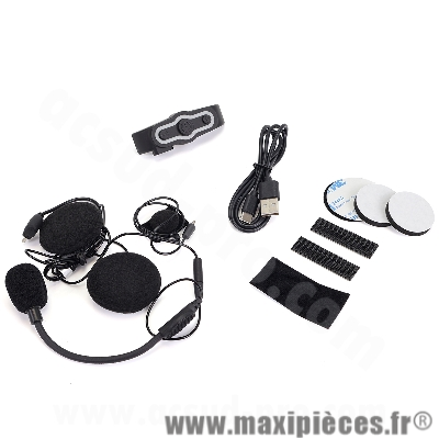 KIT MAINS LIBRES LEKTRONIS MONO BLUETOOTH 5.3 UNIVERSEL compatible avec tous les casques moto