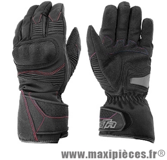 Gants hiver GTR Blizzard (taille XXL) waterproof coques black pour scooter, moto, quad, cyclomoteur…