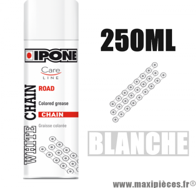 Graisse à chaîne en spray lubrifiants ipone white chain (250ml) couleur blanche * Déstockage !