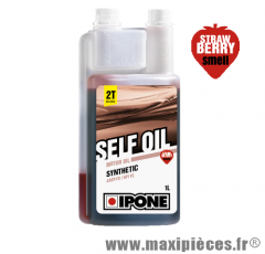 Huile self oil fraise semi-synthèse ipone pour 2t scooter 50 à boite cyclomoteur moto ... * Prix spécial !