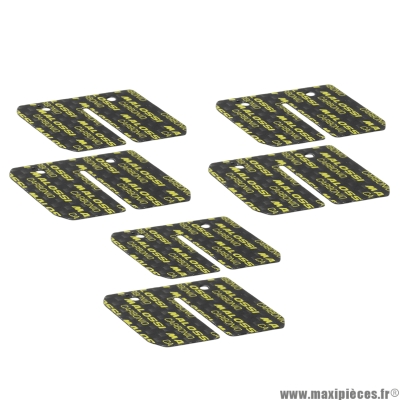 X6 Lamelles fibre carbone Malossi épaisseur 0.30/0.35/0.40mm compatible support clapet VL6/VL15 * Prix spécial !