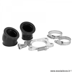 Kit pipe d'admission a bride avec manchon a angle variable compatible moteur minarelli am6 50cc aprilia rs rx malaguti xsm xtm peugeot xp6 xps yamaha tzr