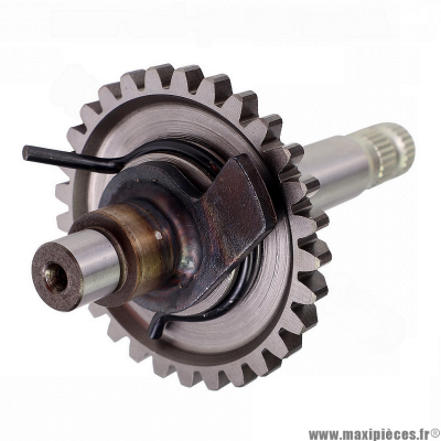 Axe de kick avec pignon adaptable pour mécaboîte Aprilia / Bultaco / Derbi / Gilera, moteur Euro 2 / 3 / 4.