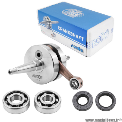 Vilebrequin/embiellage renforcé Polini for race Minarelli AM6 pour beta enduro rr sm mbk x-limite peugeot xp6 xr6 yamaha dtr tzr aprilia mx rs50 rx...