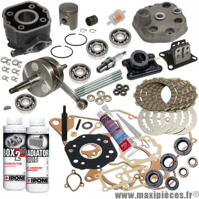 Pack réfection moteur type origine(haut moteur, vilo, roulement, joint...)pour: euro2 derbi gpr 50 racing r nude senda drd sm x-treme...(moteur ebs050)