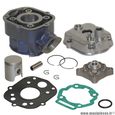 Kit cylindre piston 50cc carenzi fonte cylindre piston + culasse adaptable : euro3 derbi senda drd x-treme x-race sm gpr gilera rcr smt aprilia rs rx sx ...