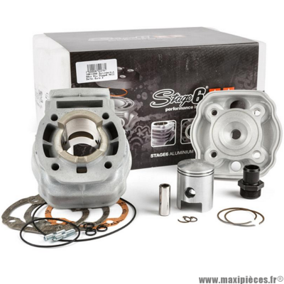 Haut moteur marque Stage6 mk2 alu pour 50 à boite derbi 50 senda après 2006, gpr après 2006 / gilera 50 smt après 2006, rcr après 2006 (moteur derbi euro 3 et 4)