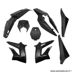 Kit carrosserie/carénages (8 pièces) noir brillant pour moto derbi senda drd extrem Gilera rcr smt de 2011 à 2017 * Prix spécial !