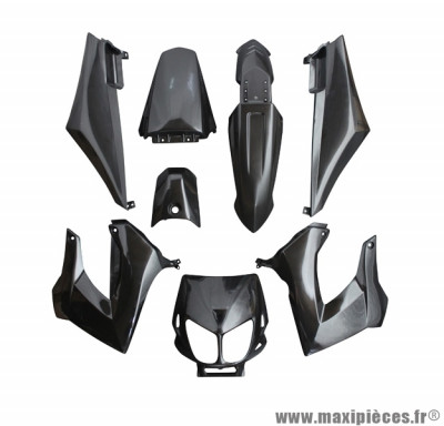 Kit carrosserie carénage noir pour 50 a boite derbi senda drd x-treme x-race 1994 à 2010 (8 pièces) * Prix spécial !