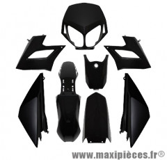 Kit carrosserie carénage noir pour 50 a boite derbi senda drd limited racing 2008 à 2011 (8 pièces)