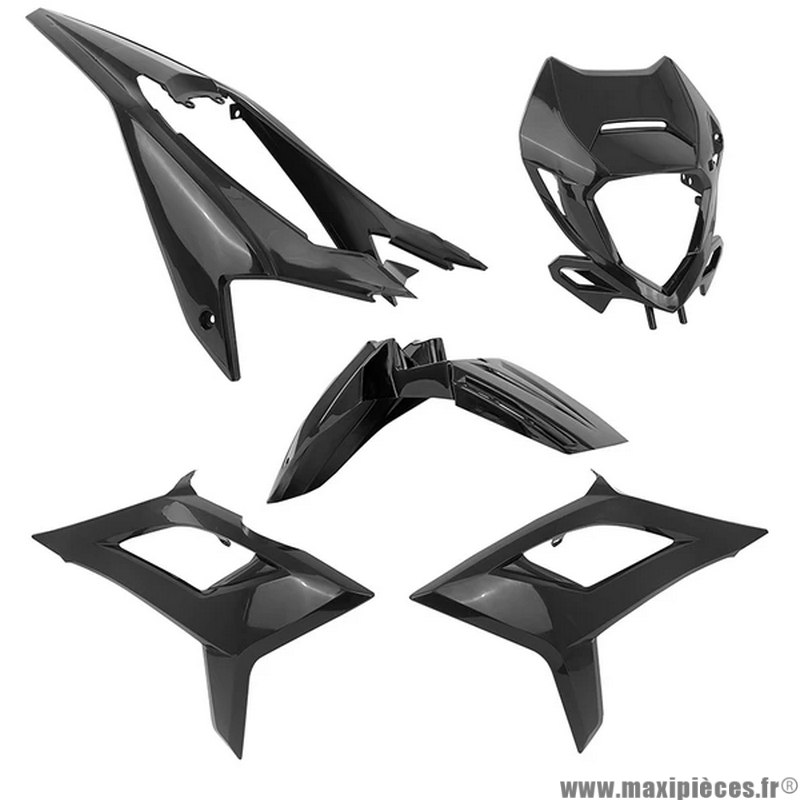 Kit carrosserie 5 pièces noir pour 50 à boite beta 50cc rr à partir de 2021