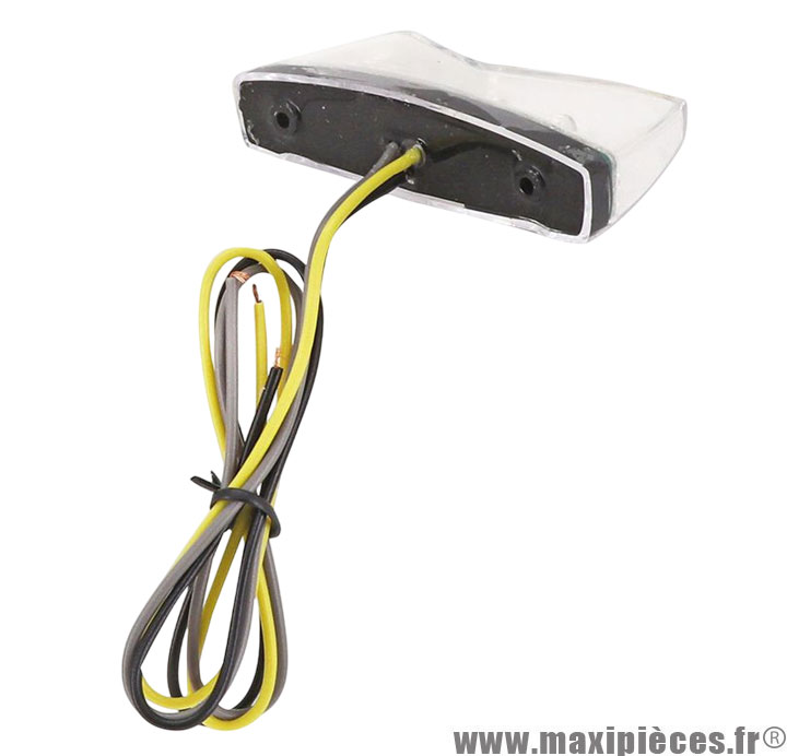 Feu arrière universel à leds space transparent (8 leds rouges / 3 blanches) homologué CE * Prix spécial !