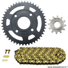 Kit chaine 50 à boite (420-12x46) Mbk x-power yamaha tzr 50 alésage 54mm