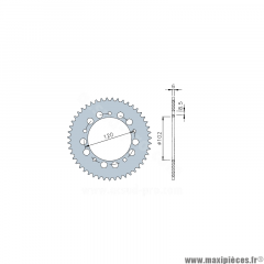 Couronne de kit chaine (420) 47 dents pour 50 à boite : aprilia rs 50 après 1999.