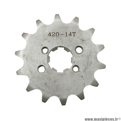 Pignon de chaine (420) 14 dents pour 50 à boite de derbi senda gpr fenix... à partir de 2000