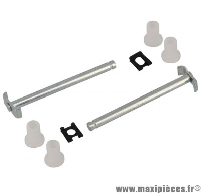 Axe de masselotte de variateur (avec guides + clips) pour cyclomoteur Peugeot 103 mvl, sp, rcx, spx * Prix spécial !