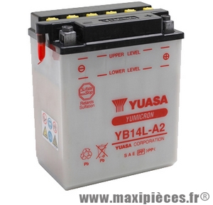 Batterie YB14L-A2 12v / 14ah Yuasa pour moto