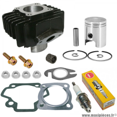 Pack kit cylindre fonte avec piston, joints, cage à aiguille, écrou et bougie pour moto Yamaha PW50/Y-zingler après 1981* Offre spéciale !