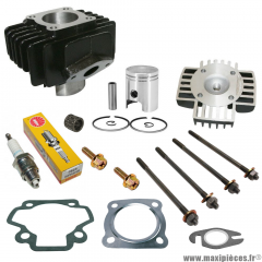 Pack kit Haut moteur fonte avec cylindre, culasse, piston, joints, cage à aiguille, goujons et bougie pour moto Yamaha PW50/Y-zingler après 1981* Offre spéciale !