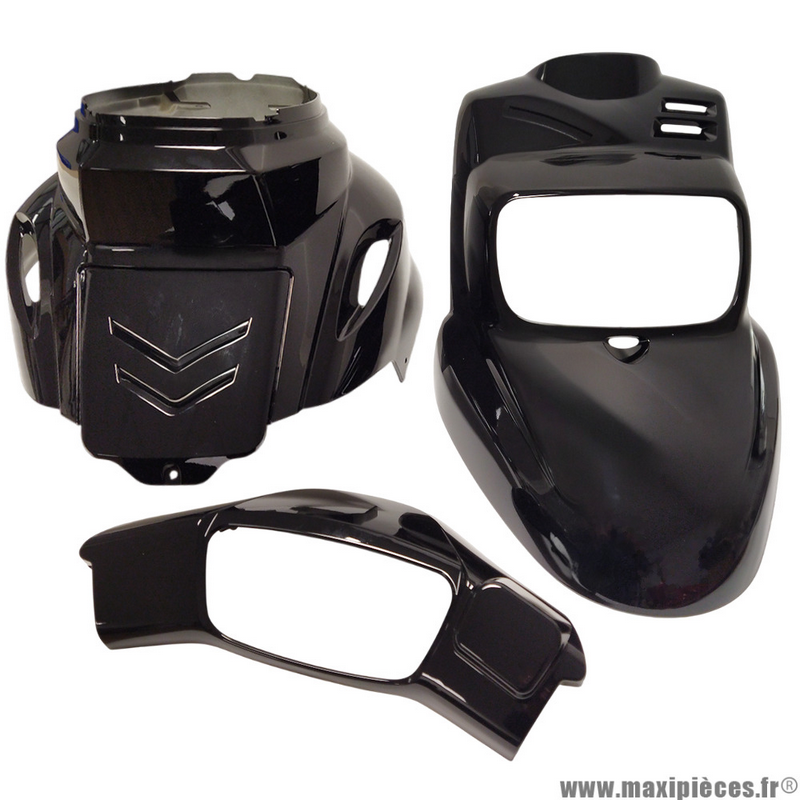 Kit carrosserie/carénage noir (4 pièces) version 2 pour scooter Mbk booster et Yamaha bws (2004 et après) * Prix spécial !
