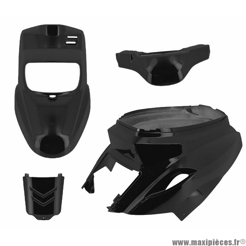 Kit carrosserie/carénage noir (4 pièces) version 2 pour scooter Mbk booster et Yamaha bws (2004 et après) * Prix spécial !