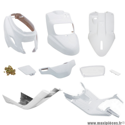 Pack kit carrosserie blanc pour Mbk/Yamaha booster/bws (à partir de 2004) * Prix spécial !
