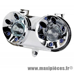 Double optique halogène chrome / bleu booster next rocket ng spy