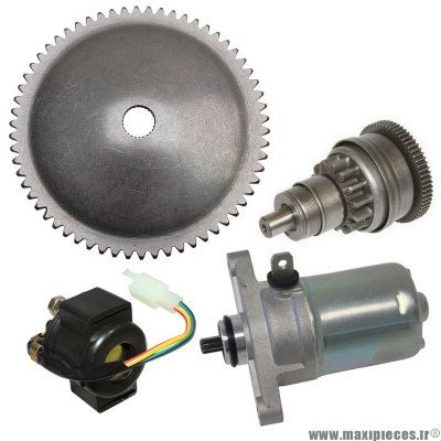 Pack démarreur pour scooter chinois motorisation GY6 139 qma/b 50cc 4 temps, Peugeot Kisbee Vclic, Kymco Agility, Sym Orbit, Baotian BT49QT et beaucoup d'autres * Prix spécial !