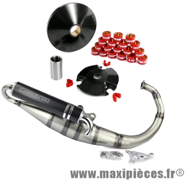 Pack échappement + variateur Carenzi MBK Booster / Yamaha BWS 50cc 2T — Toutes Années