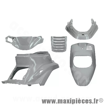 Kit carrosserie gris nardo (5 pièces) pour scooter Yamaha Bw's et Mbk booster 2T 50cc (1999-2003)
