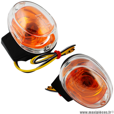 Clignotant avant adaptable pour scooter 2T 50cc MBK booster et Yamaha bw's de 2004 à 2017