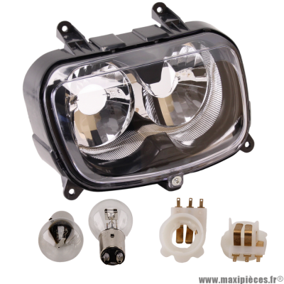 Pack phare/optique adaptable pour scooters MBK Booster et Yamaha BW's (2004-2017)