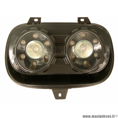 Double optique ampoule dichroïque halogène+led bleu pour scooter Mbk booster et Yamaha bws avant  2004