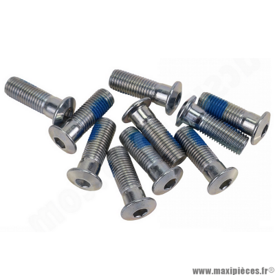 Vis (X10 ) de fixation pour disque frein compatible scooter Mbk booster rocket stunt nitro jog r Yamaha bw's spy slider jog r aerox