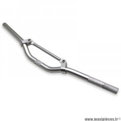 Guidon street alu mat Ø22 mm, 625 mm de large, avec barre de renfort (hauteur sous barre 40 mm).