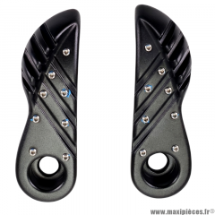 Paire de repose/cale-pieds noirs adaptables pour scooters MBK Booster et Yamaha BW’s à partir de 2004