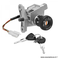 Contacteur a clé serrure neiman pour scooter 50cc mbk booster nitro ovetto yamaha bws neos aerox... après 2003 (3 fils) * Prix spécial !