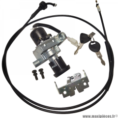 Pack Contacteur a clé/neiman serrure et câble d'ouverture de selle pour scooter 50cc Mbk booster Yamaha bws 2004 * Prix spécial !