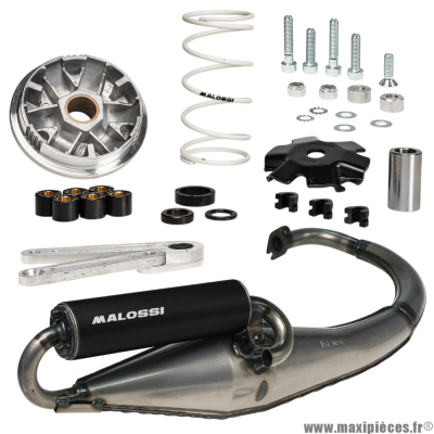 Pack variateur Multivar 2000 + pot Flip Malossi pour MBK Booster (toutes années) Spirit Stunt Road Next Rocket 2004