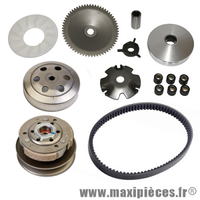 Pack transmission pour scooter 4T chinois gy6 139 qma/b roue en 12 pouces peugeot kisbee 4T * Prix spécial !