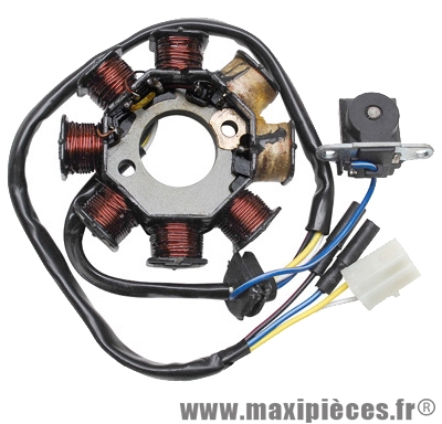 Stator allumage pour scooter chinois gy6 139qmb 4t, peugeot kisbee, vclic * Prix spécial !