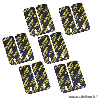 6 lamelles de clapet Malossi carbone pour scooter mbk ovetto nitro yamaha neo's aprillia rally cpi keeway gilera dna aprilia sr 50 derbi gp1 gilera storm stalker typhoon piaggio nrg zip