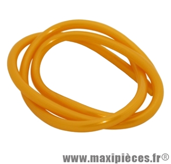 Durite d'essence jaune foncé diametre extensible (interieur 4mm par 7,6mm exterieur/vendu par 1 metres) *Déstockage !