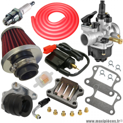 Pack carburation racing PHVA 17,5 pour scooter Peugeot buxy zenith trekker tkr vivacity speedfight elyseo elystar looxor squab x-fight * Prix spécial !
