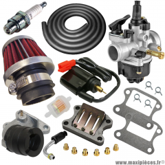 Pack carburation racing PHVA 17,5 pour scooter Peugeot buxy zenith trekker tkr vivacity speedfight elyseo elystar looxor squab x-fight * Prix spécial !