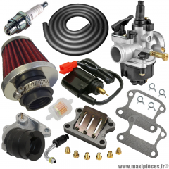 Pack carburation racing PHVA 17,5 pour scooter Peugeot buxy zenith trekker tkr vivacity speedfight elyseo elystar looxor squab x-fight * Prix spécial !